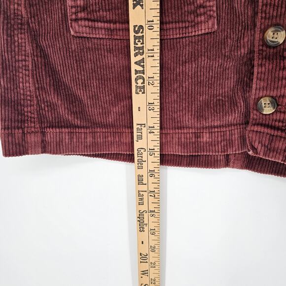 American Eagle Wine Stretch Corduroy Boho Retro 90s Y2K Mini Skirt 8R Academia - Picture 4 of 6